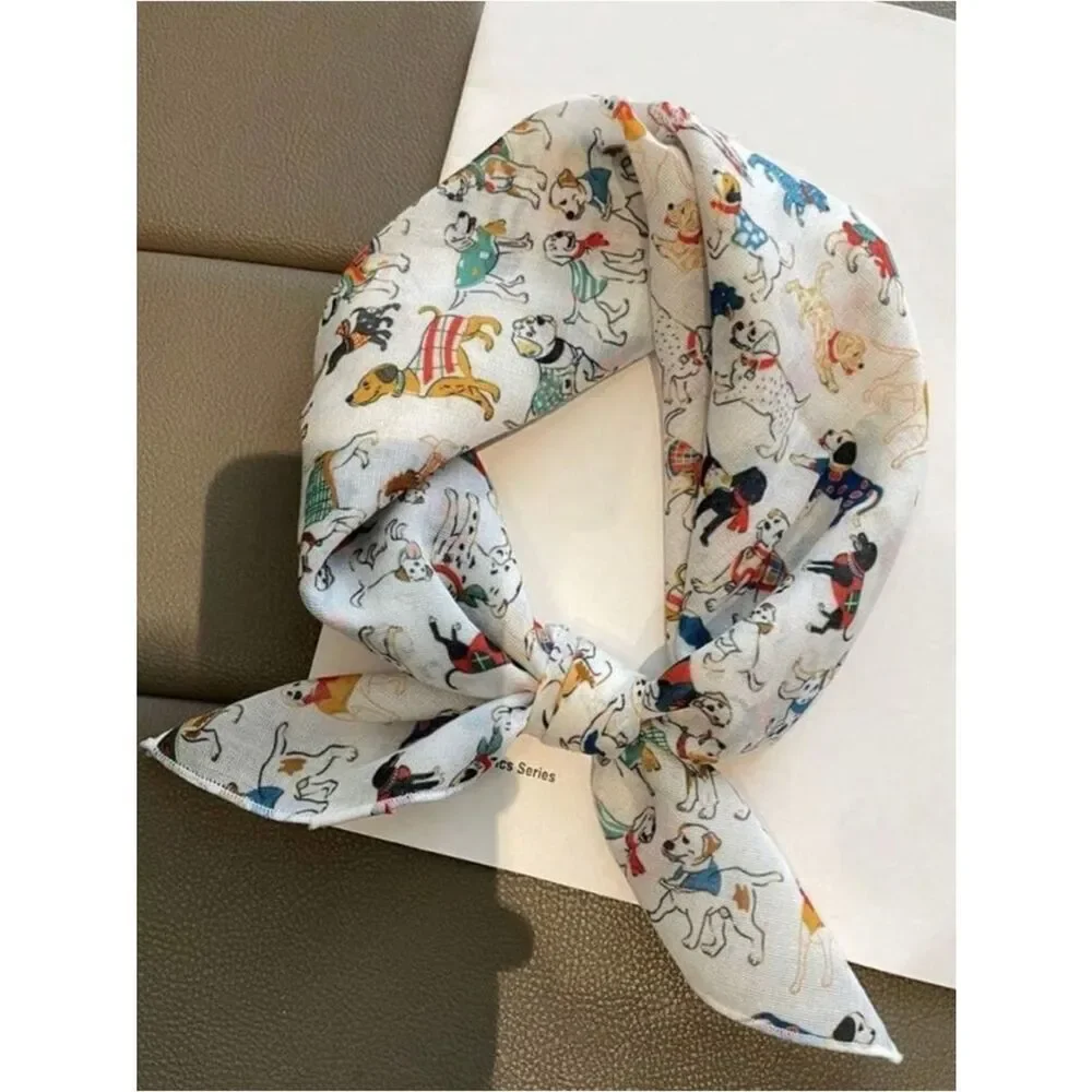 Dog print scarf P140